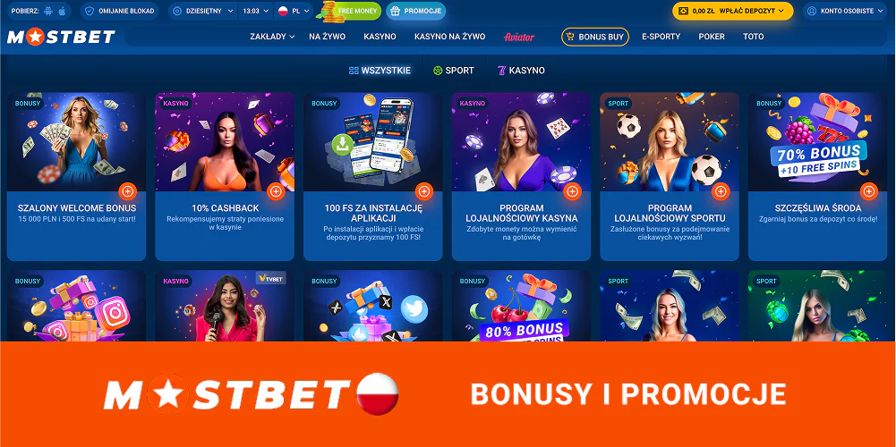 Bonusy Mostbet to sposób na nagradzanie aktywnych graczy z Polski