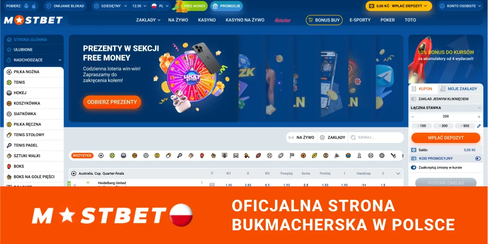 Mostbet Polska kasyno i zakłady online