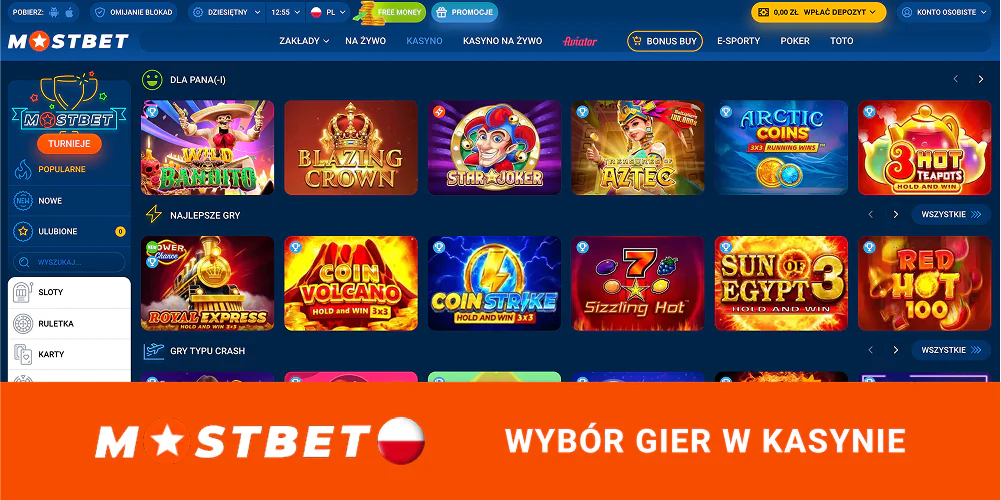 Kasyno online Mostbet Polska oferta